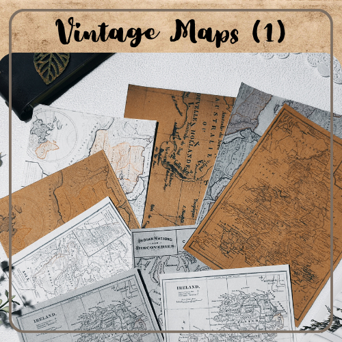 

[10 LEMBAR] Vintage map paper / peta vintage / kertas peta / kertas vintage