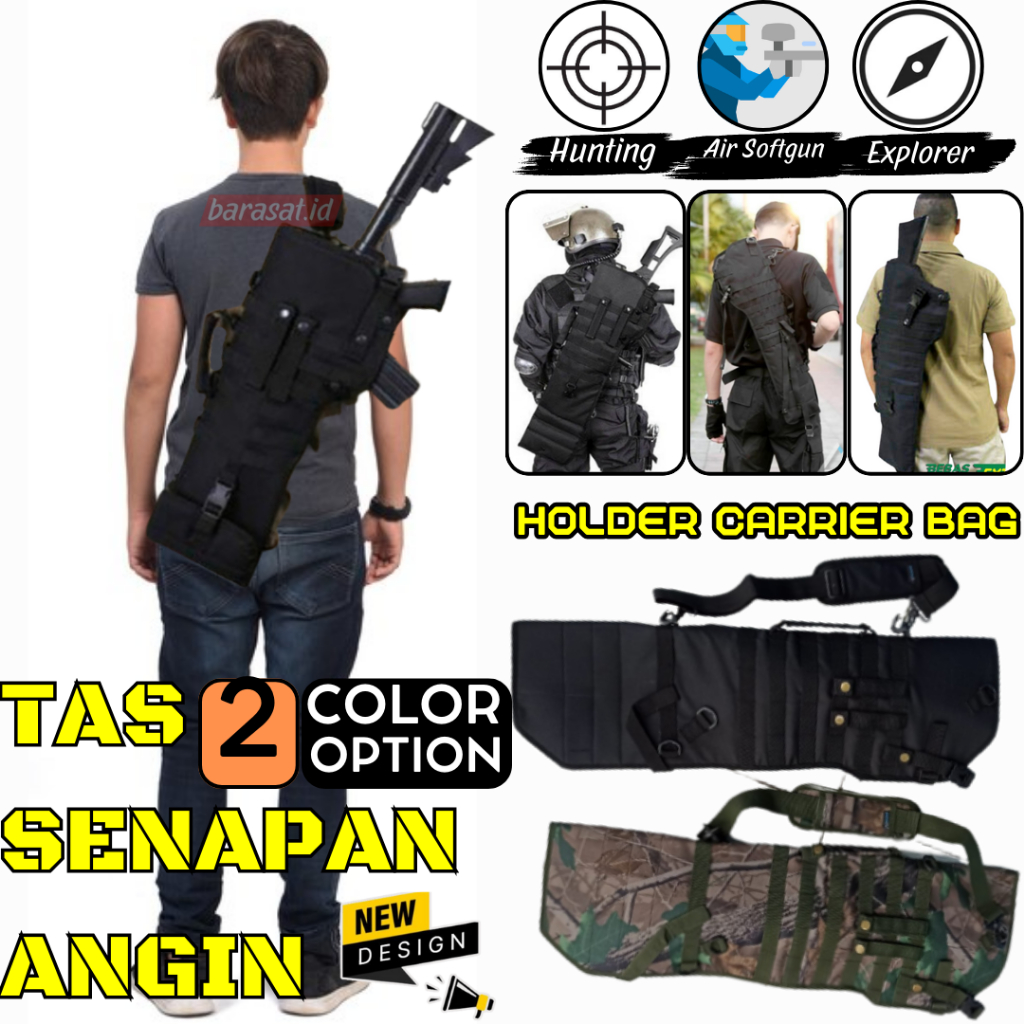 TAS KANTONG SARUNG PCP ANGIN UKLIK SHARP CAMO MULTI PUMP SPRING GEJLUK LARAS PANJANG LIPAT