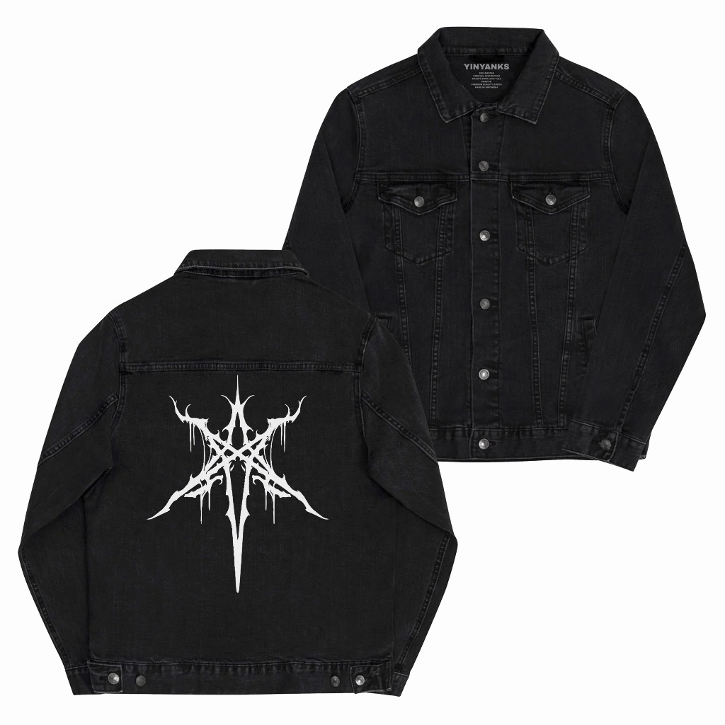 Yinyanks Black Jacket Denim BMTH logo Jacket Jeans Hitam