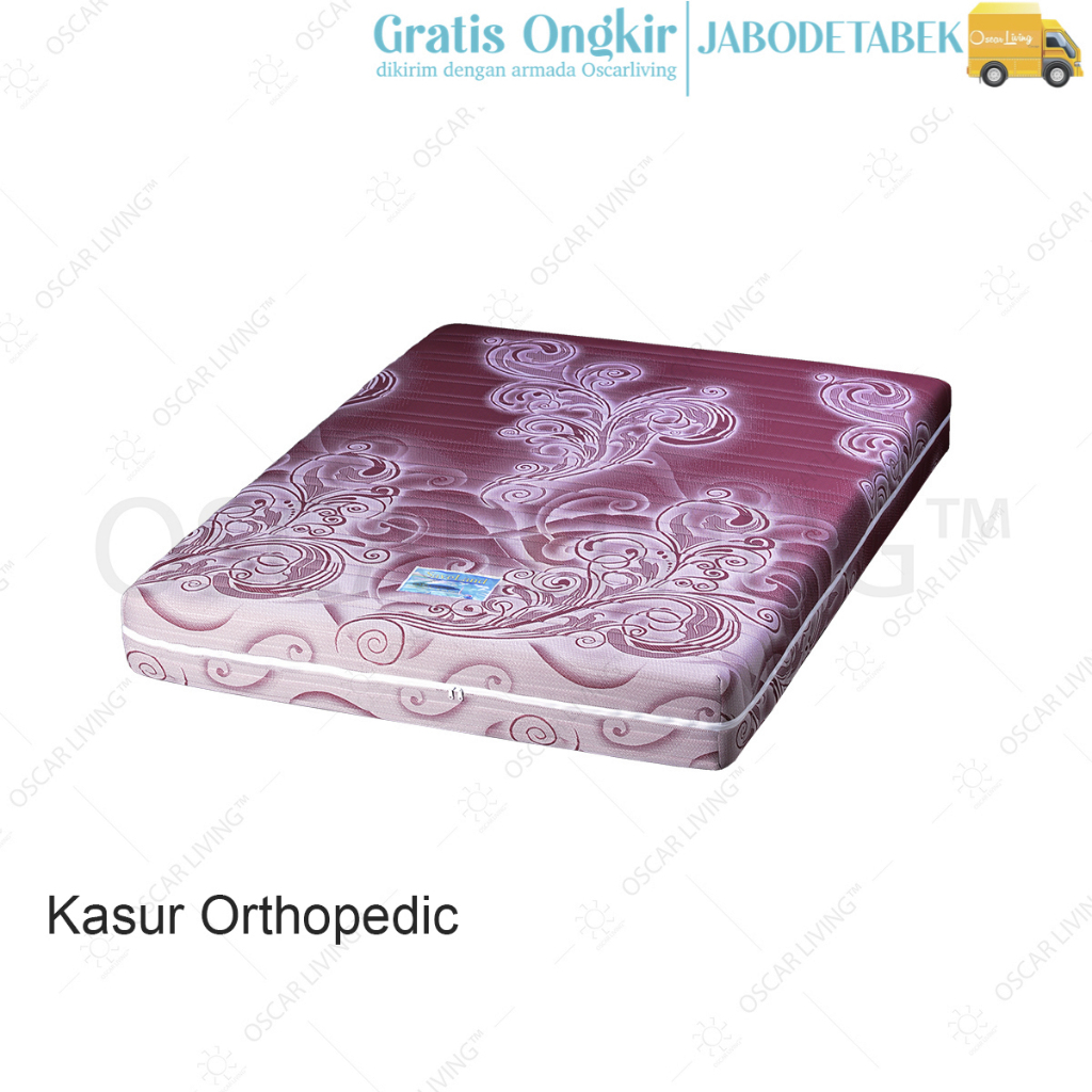 SaveLand Ultra Super Rebounded Kasur Busa Tebal 30 Cm Merah Cover Zipper [Mattress Only/ Khusus Jabo
