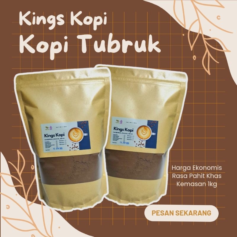 

Kopi Tubruk Harga Ekonomis Rasa Pahit Khas Kemasan 1kg