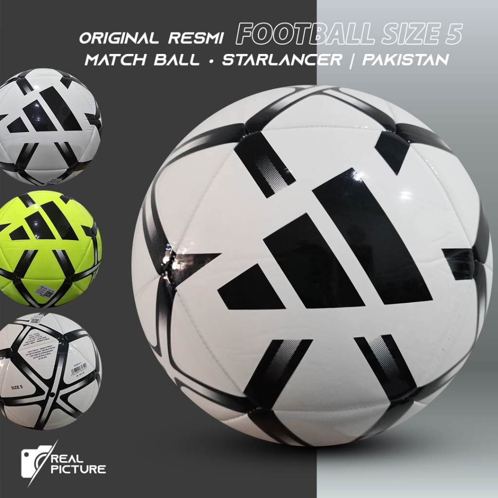 Bola Sepak Size 5 Original 100% ADIDAS STARLANCER Bola Sepak Bola Made In Pakistan