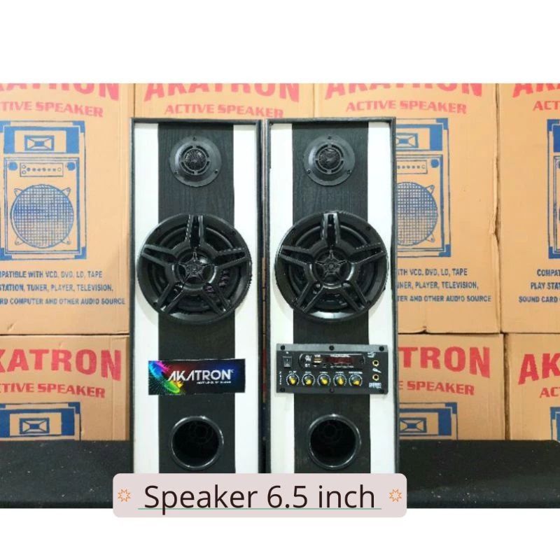 Speaker Aktif 6.5INCH Bluetotooth+remote  Bisa Karaoke Music Super BASS Subwoofer AUX Speaker