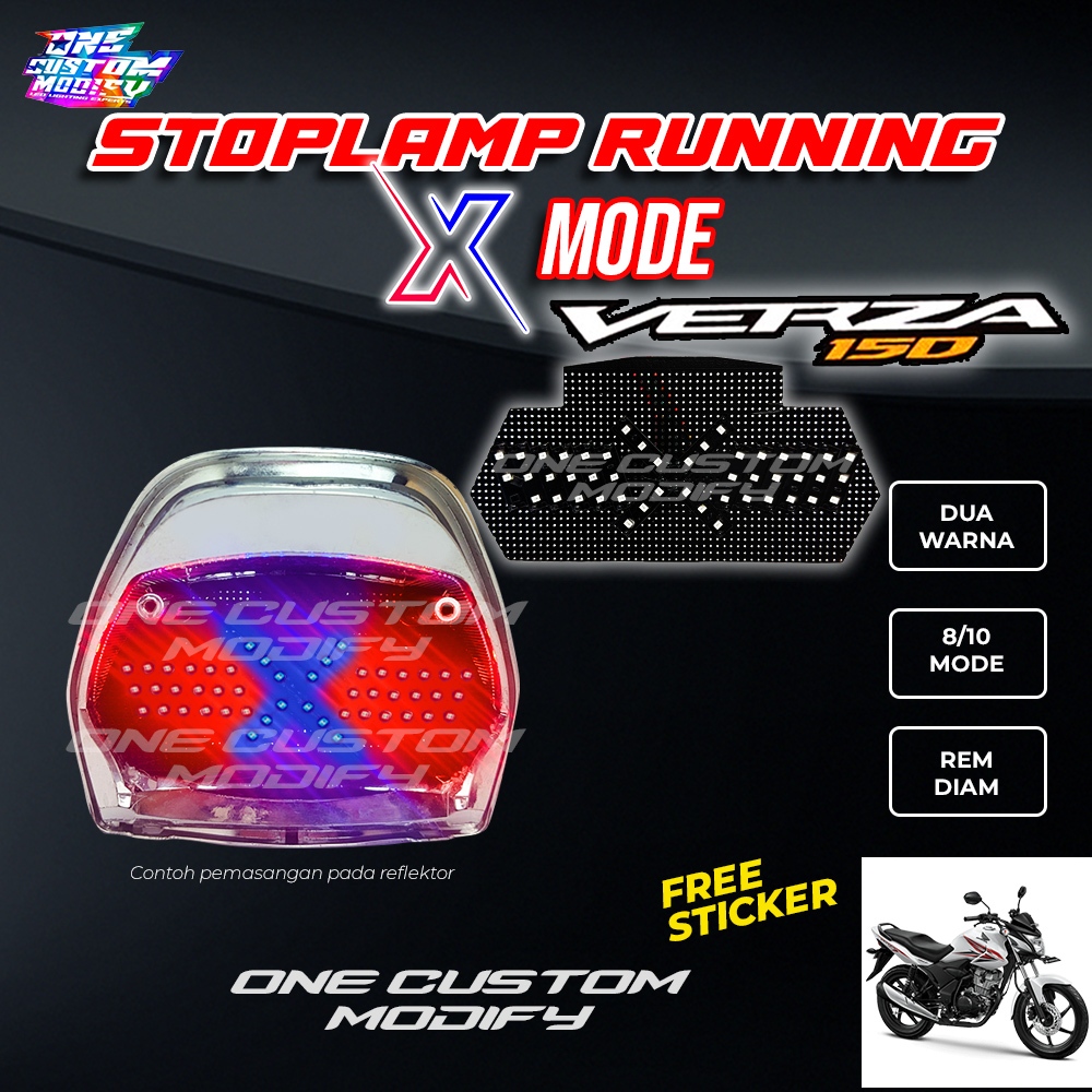 Stoplamp Running X Mode Cb 150 Verza Lampu Rem LED Motor Variasi One Custom Modify