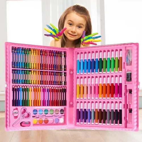 SHENAR ART SET 150 SET IN 1 PENSIL WARNA DAN ALAT GAMBAR KOPER / MENGGAMBAR DAN MELUKIS ANAK / CRAYO