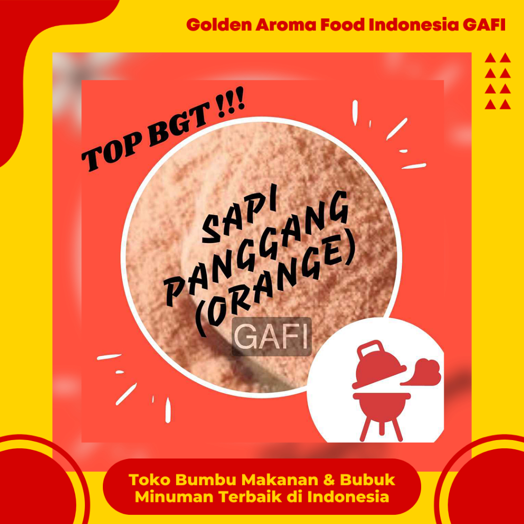 

Bumbu Tabur Rasa Sapi Panggang Orange 1 kg Enak Murah Lezat Gurih, Orange Roast Beef Flavor Seasoning Powder 1kg
