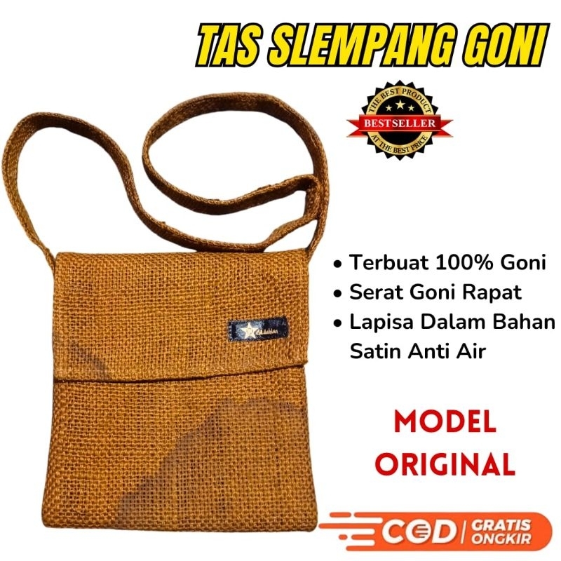 Tas Selempang Goni / Tas Goni Modern / Tas Slempang Karung Goni Pria Original / Tas Goni Pria / Tas 