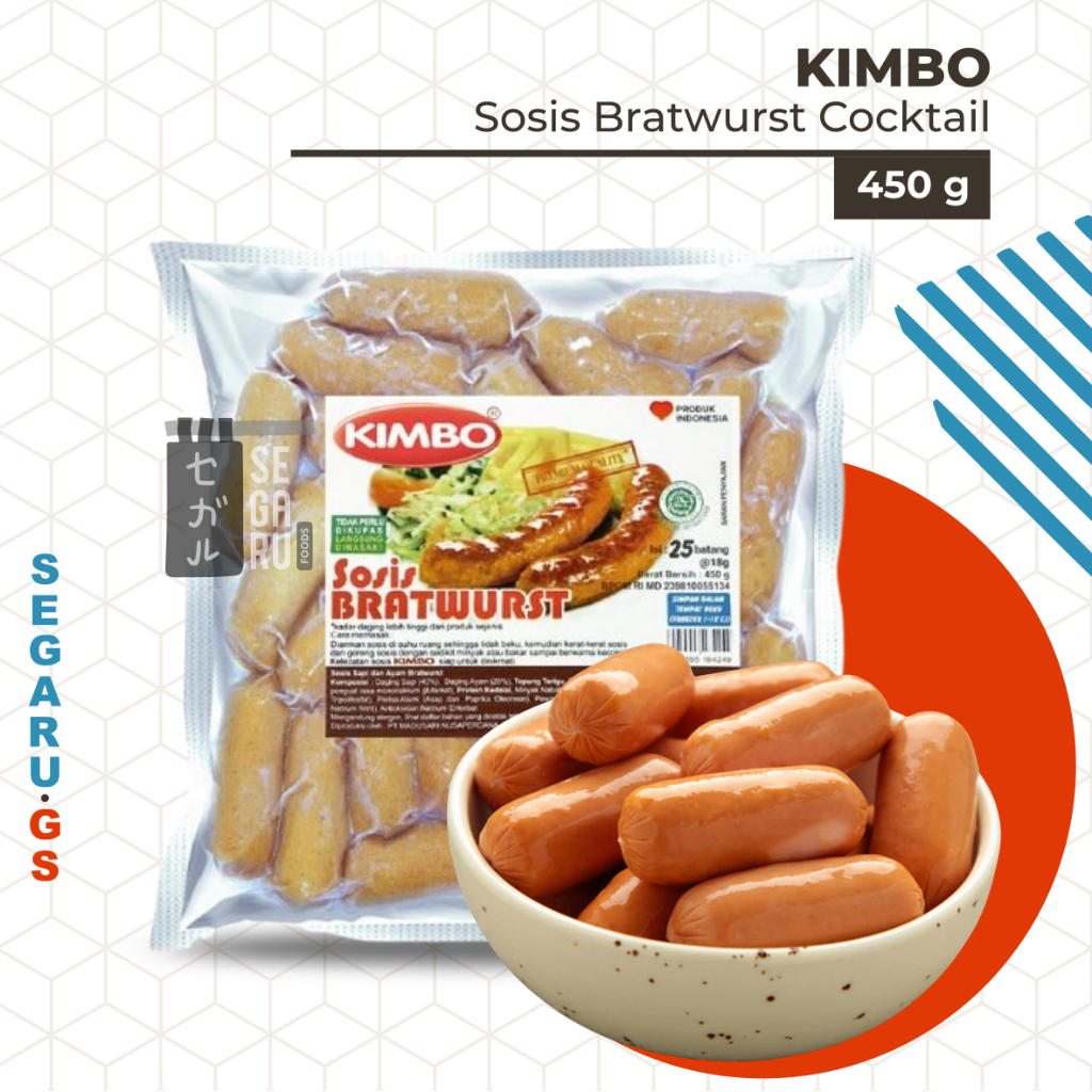 

Kimbo Sosis Cocktail Bratwurst 25 pcs 450 gram