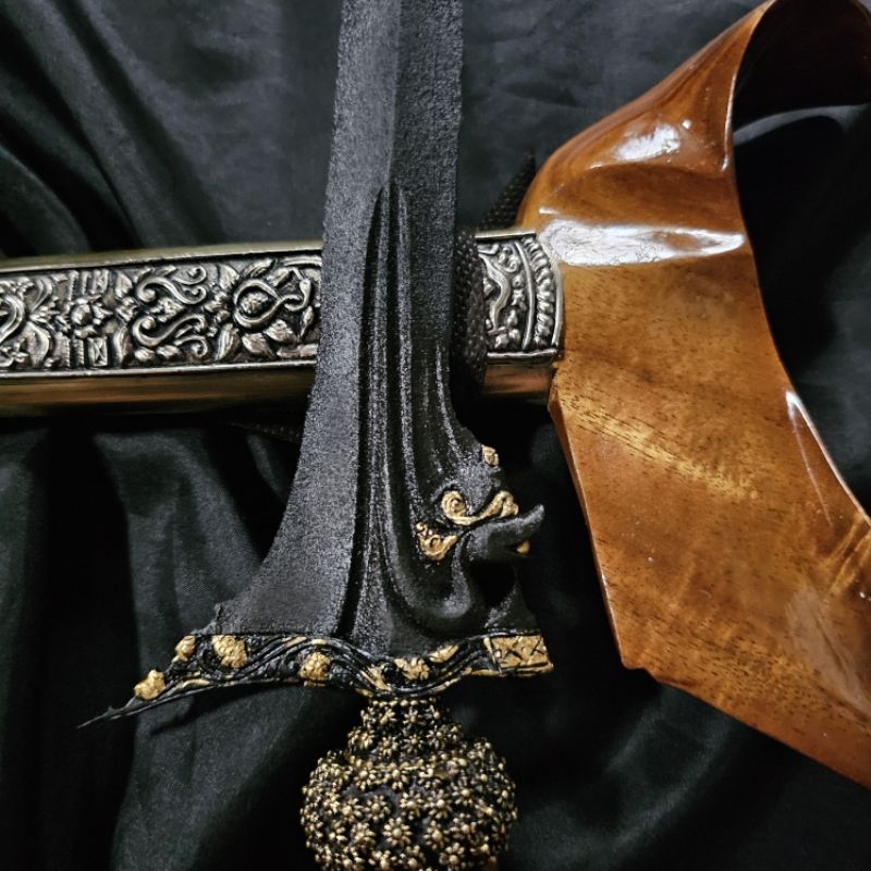 Keris Nogo Siluman Damar Murup Kinatah Sepuh Emas