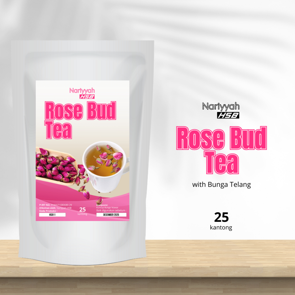 

Nariyyah HSB - Rose Bud Tea | Teh Herbal Kuncup Bunga Mawar untuk Kecantikan dan Merawat Kulit