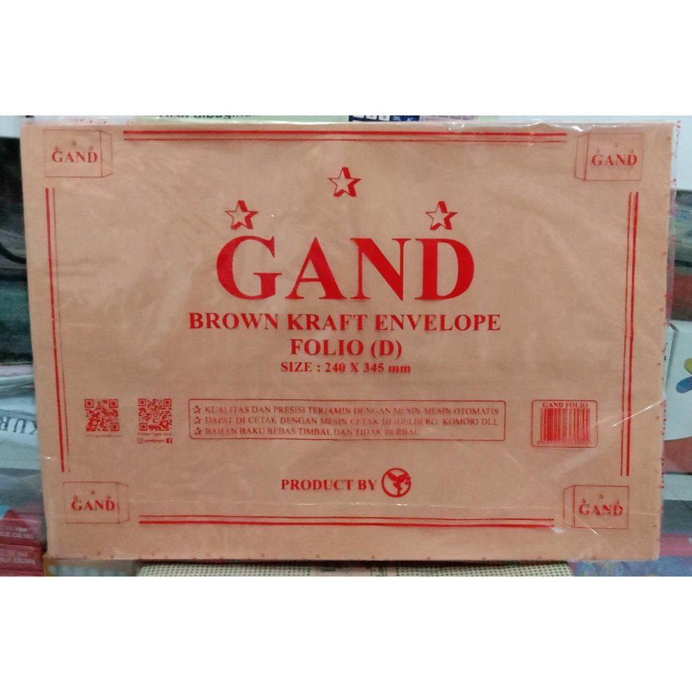 

KODE TKREO Amplop Coklat Folio SEAL Dan NON SEAL MERK GAND