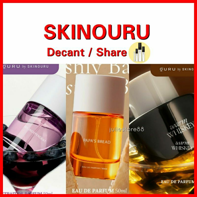 (Share/Decant) SKINOURU Skin Ouru Eau De Parfum Papa's Bread Pumpkin Latte Ms. Independent Jardine J