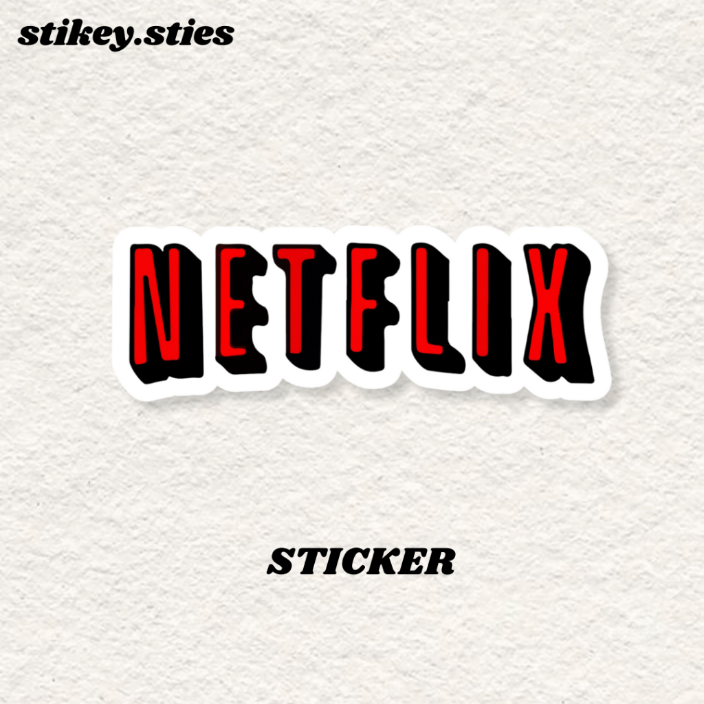STICKER NETFLIX AESTHETIC BRAND ANTI AIR VINYL / STIKER HELM LAPTOP HP MOTOR TUMBLR TAS KOPER
