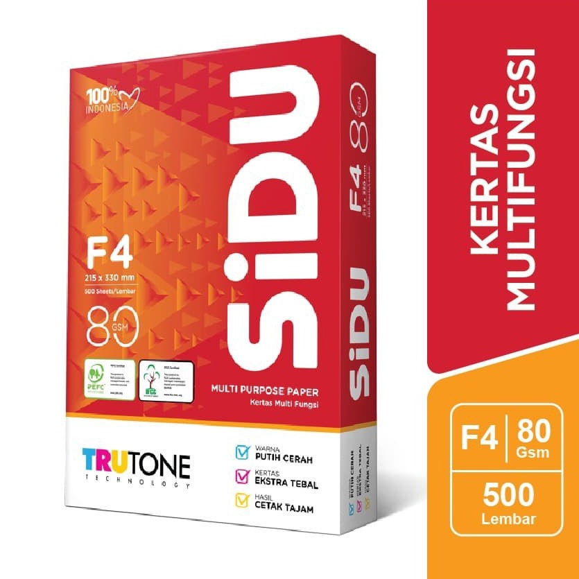 

KODE KDMDN SIDU F4 8 RIM Kertas HVS Folio Sinar Dunia 8 gsm