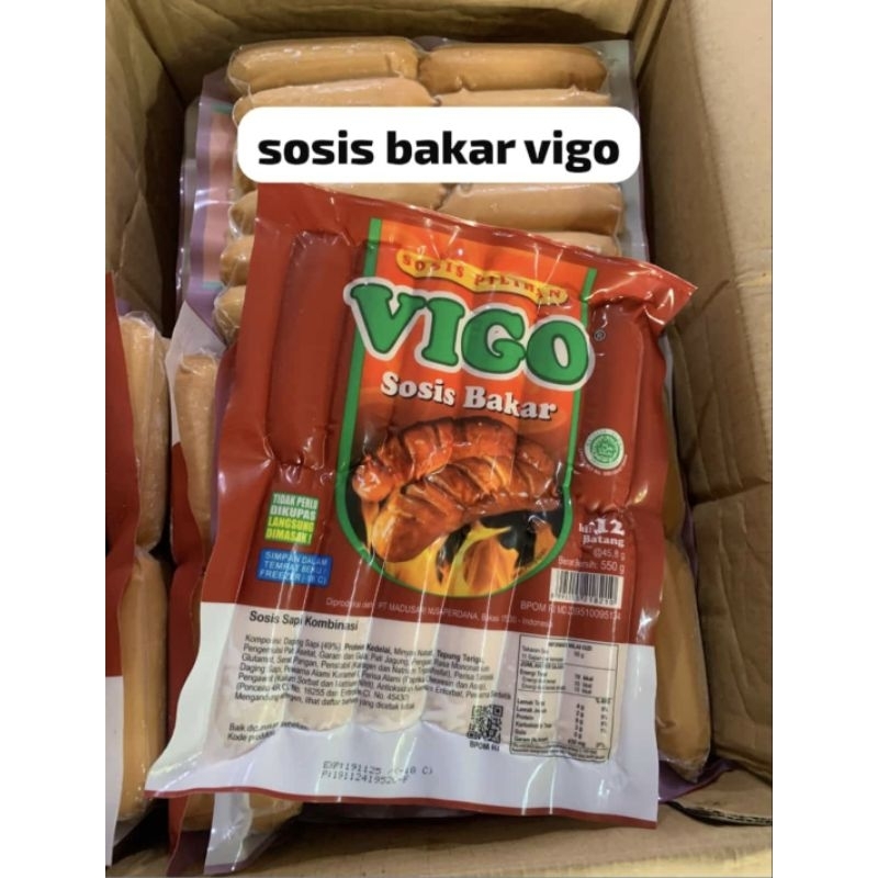 

Vigo sosis bakar kemasan 550gram isi 12 pcs