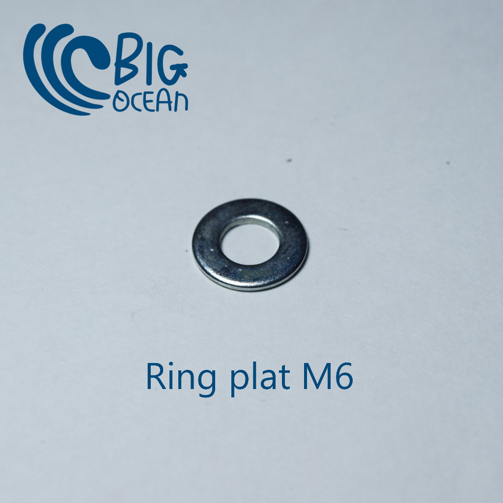 Ring plat M6 putih galvanis