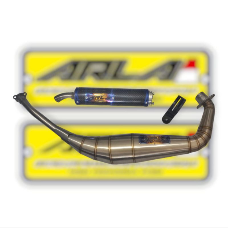 knlpot SATRIA 2tak HIU/LUMBA,tyoe road race SELENCER CARBON KEVLAR,original ARLA racing exhaust indo