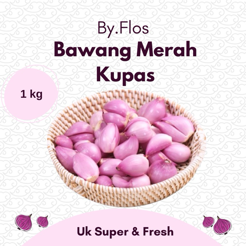 

Bawang kupas bersih asli brebes ukuran besar 1 kg