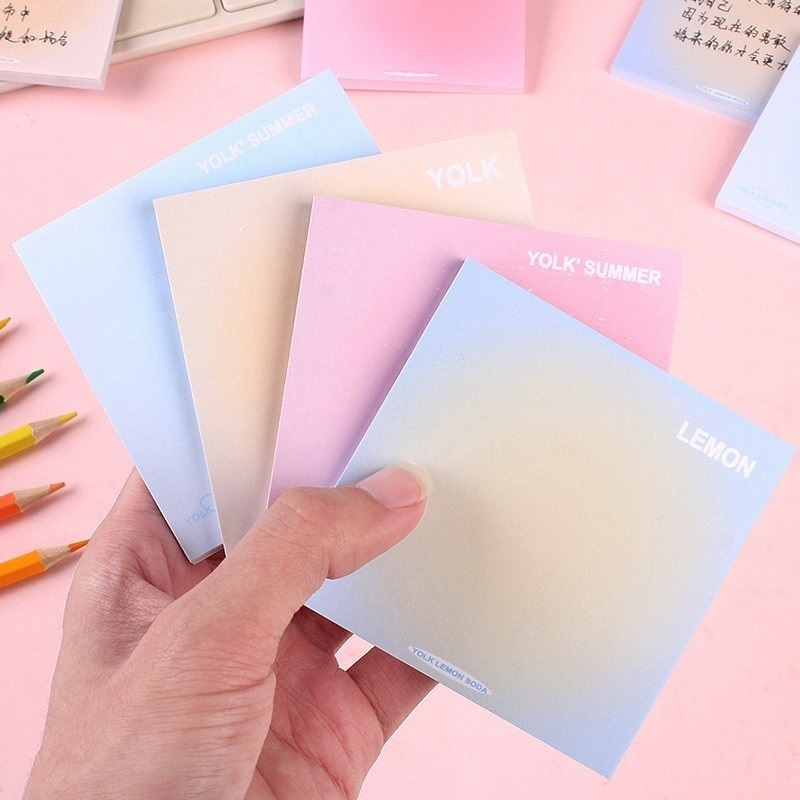 

[Min CO 10k] Gradient Sticky Note 50 Lembar Sticky Note Memo Warna Gradasi Polos