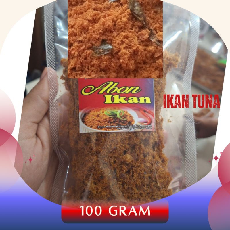 

ABON TUNA 100Gram, abon ikan tuna fresh, enak, lezat dan bergizi tanpa pengawet.