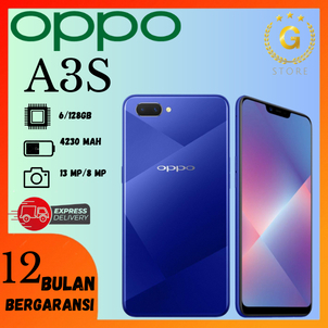 hp OPPO A3S ram 6/128GB 4G LTE Smartphone GARANSI 1 TAHUN 99% Baru