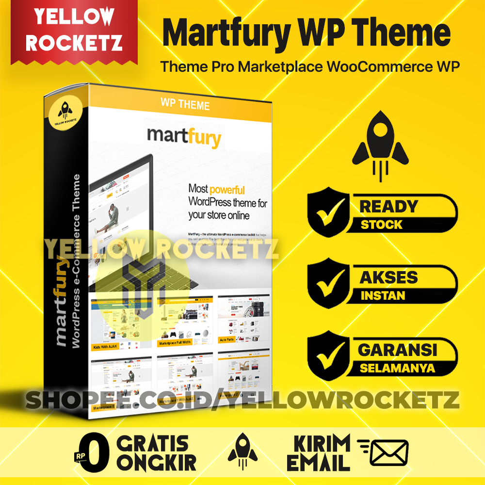 MART FURY WordPress E-Commerce Theme - Tema Online Shope Toko Online WordPress WP Theme Lifetime