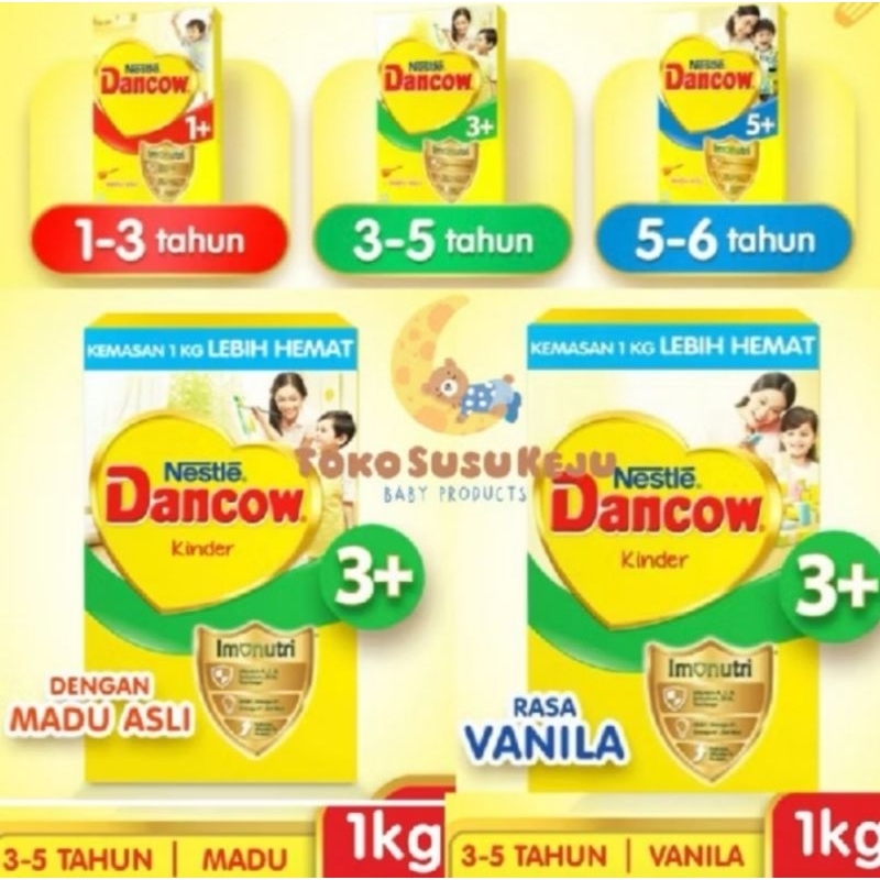 

DANCOW 1+ Madu vanila 1 kg untuk anak usia 1-3 tahun / DANCOW 3+ madu vanila 1 kg