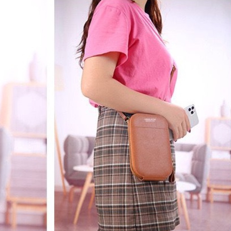 Tas Dompet HP Lipat Wanita Trendy Kulit FT11