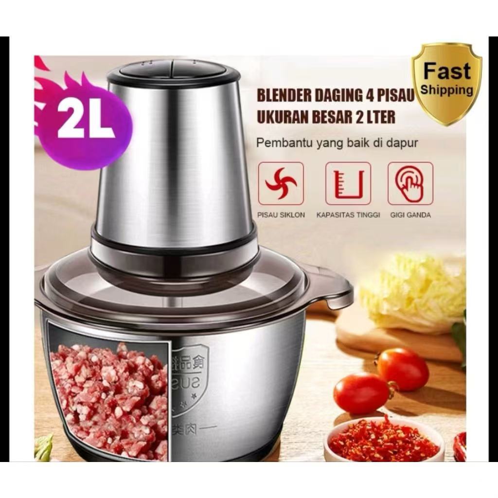 COD Blender Kapsul Blender Daging Stainless Blender Kapsul Bumbu Penggiling Sayur Buah Portable