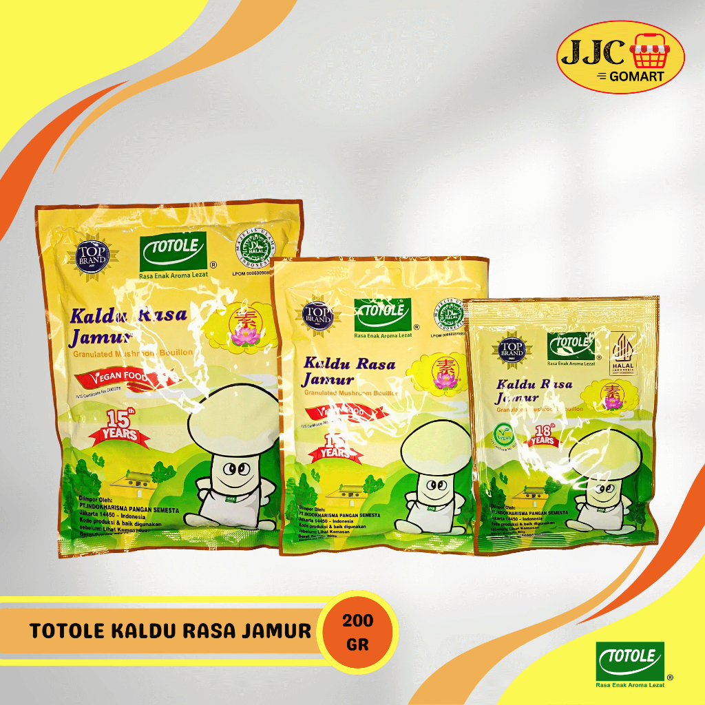 

Totole Kaldu Rasa Jamur | 400gr | 200gr | 80gr | Vegetarian