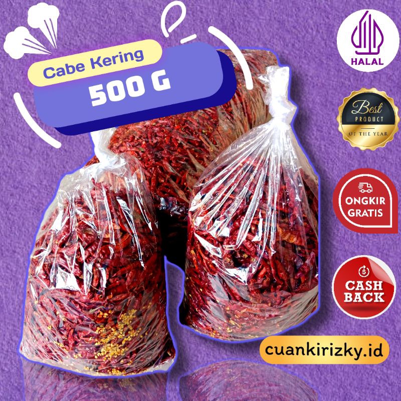 

cabe kering super pedas 500 g