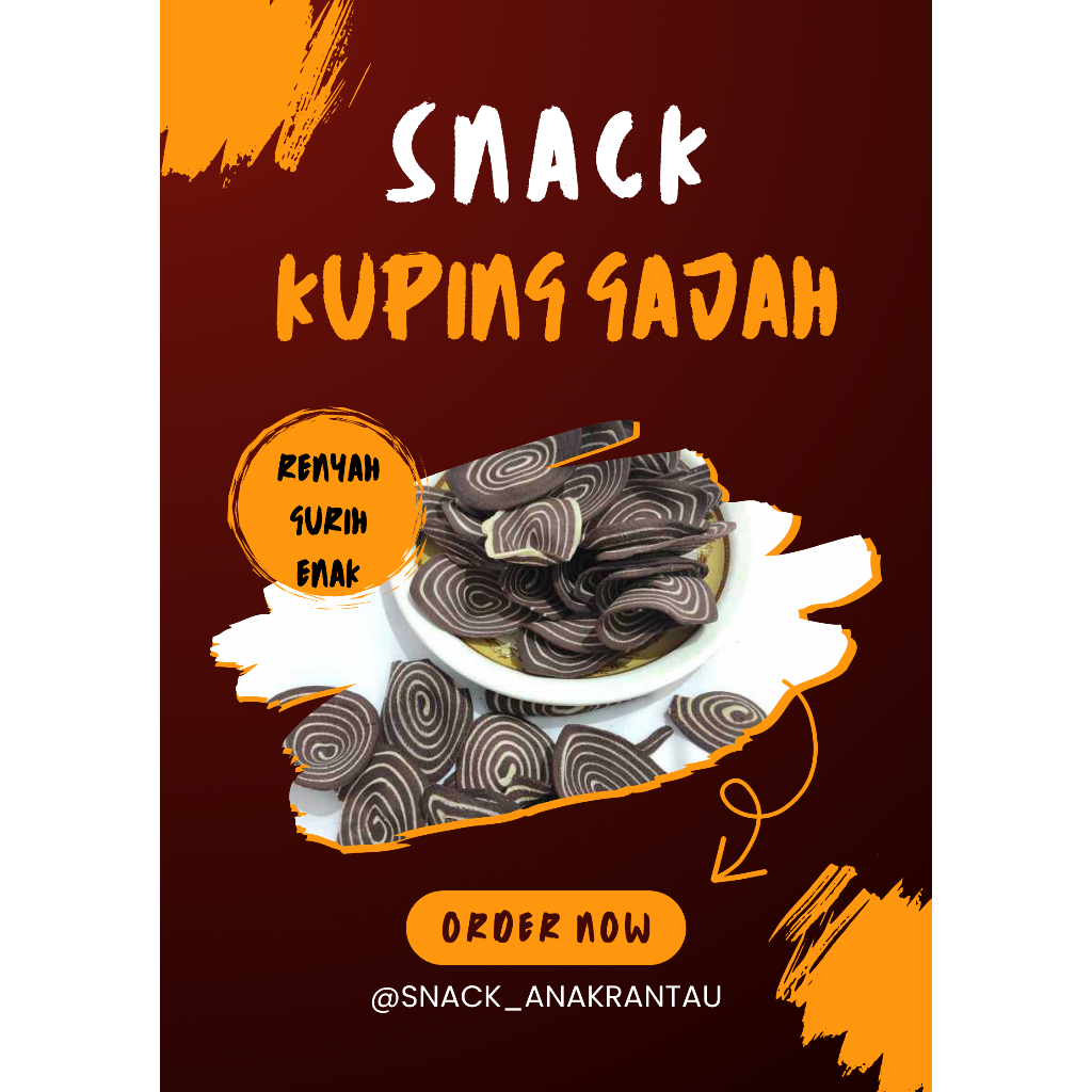 

Snack Kuping Gajah/Cemilan Enak/Snackmurah/kupinggajahgurih