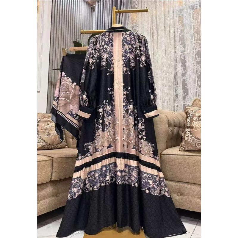 Modeolha- GAMIS SET HIJAB BKK - DRESS SET HIJAB TERBARU (GAMIS+HIJAB)