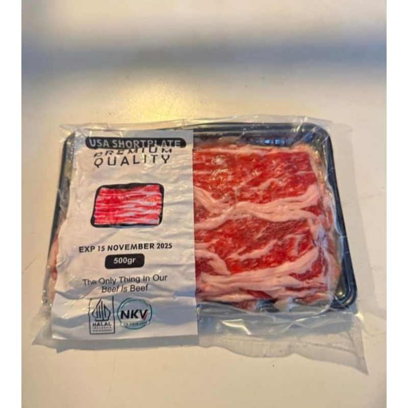 

PREMIUM Daging Sapi Short Plate US Slice Beef / Yoshinoya Beef pack 500gr