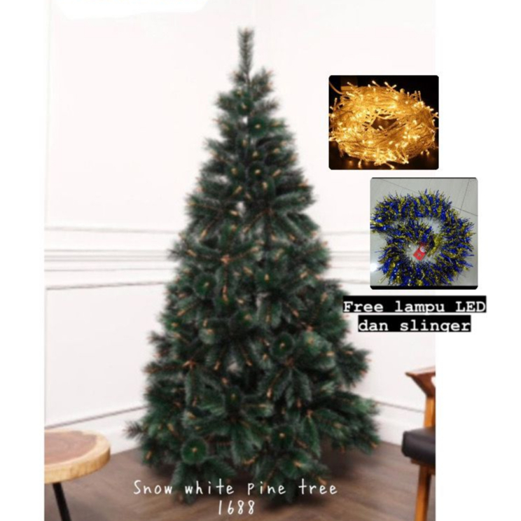 Pohon Natal Snow White Pine Tree 360cm/12FT JD1688