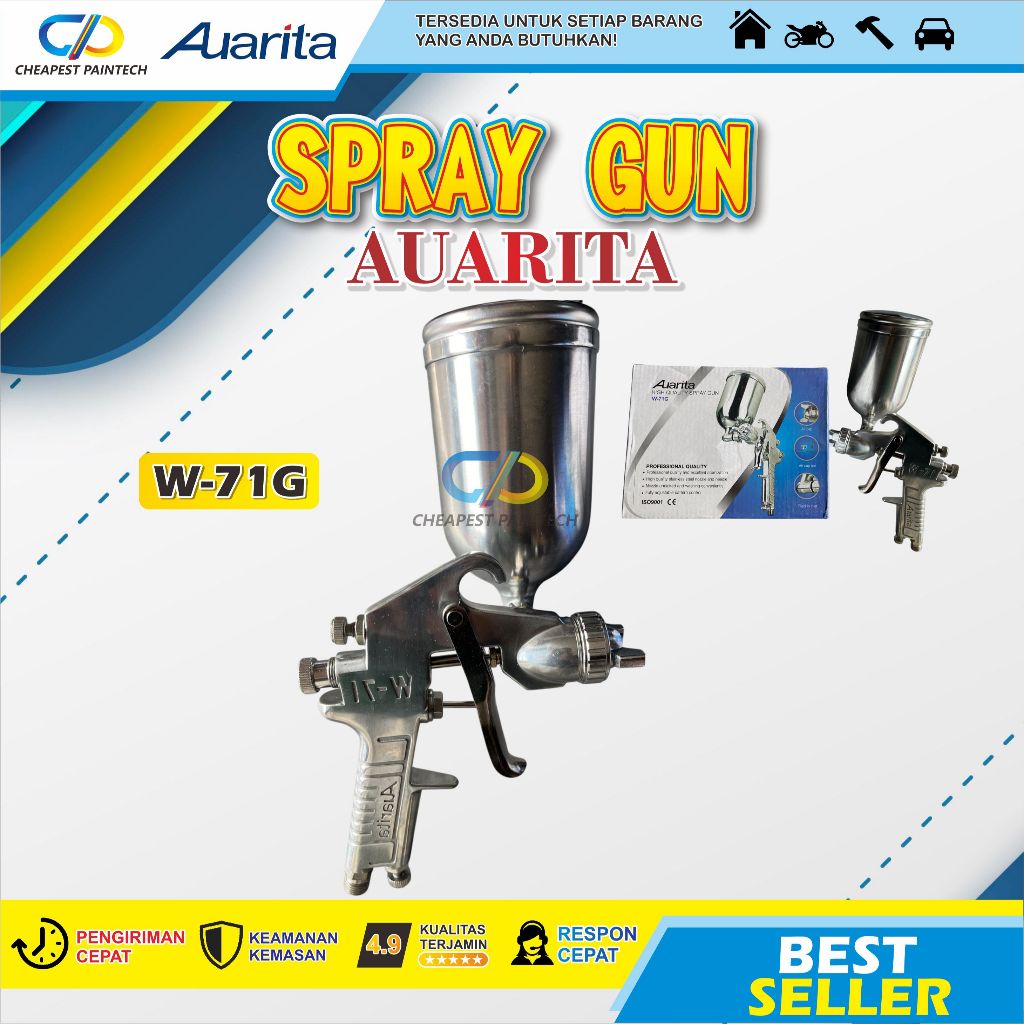 Spray Gun Auarita W71 W-71 Nozzle 1,3 -ORIGINAL