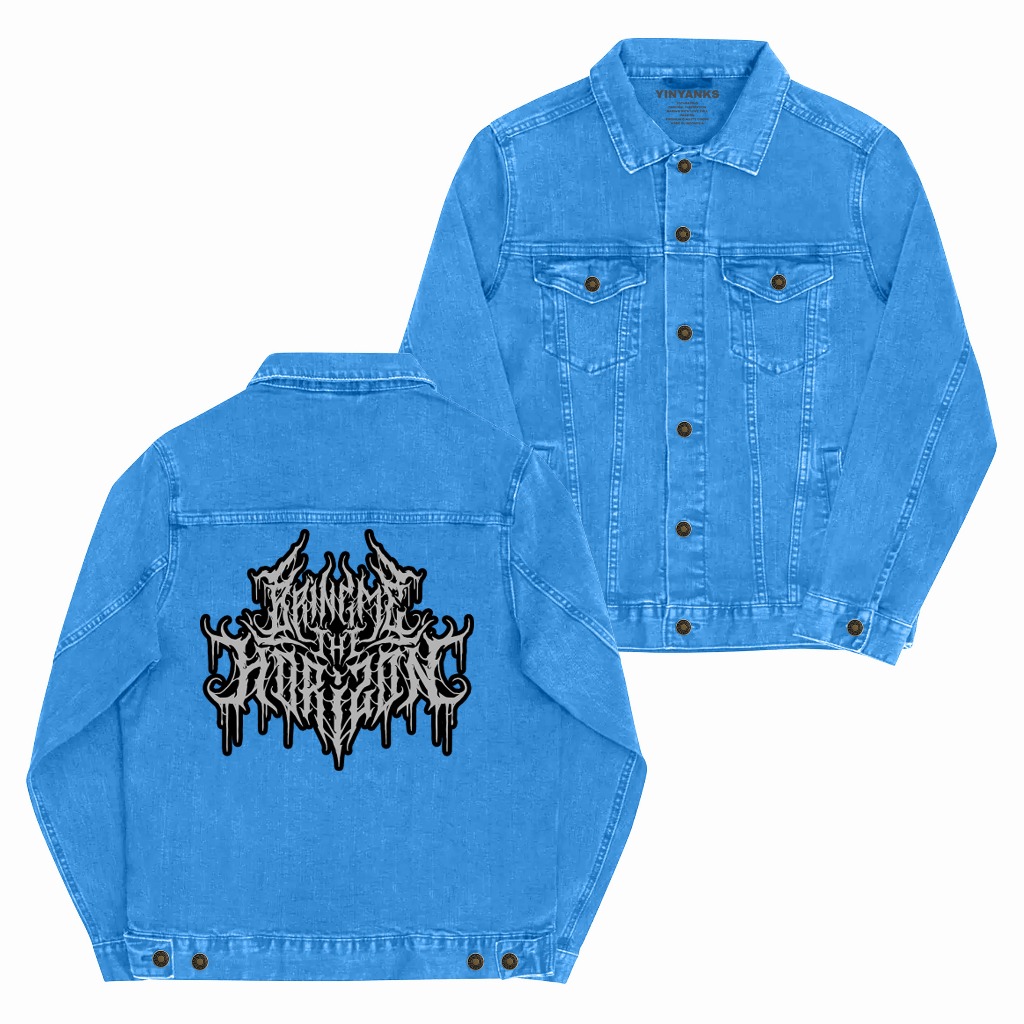 Yinyanks Blue Jacket Denim Bmth Font Jacket Jeans