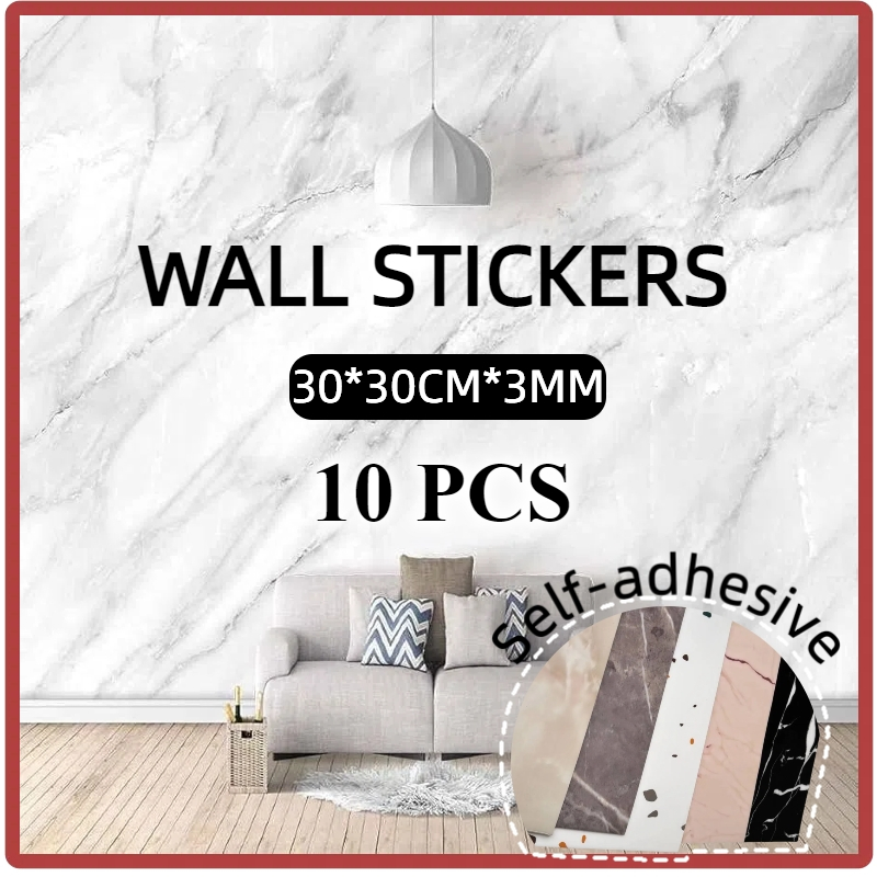 10 PCS Wallpaper Dinding Vinyl/Wallpaper Dinding Vinyl/Wallpaper Dinding Kamar Aesthetic 30*30CM