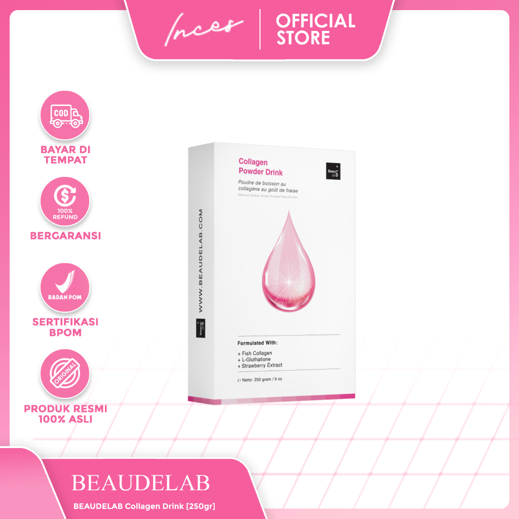 𝓲𝓷𝓬𝓮𝓼 - BEAUDELAB Collagen Drink [250gr] Minuman Kolagen Pemutih Badan Cepat - Premium Collagen Drin