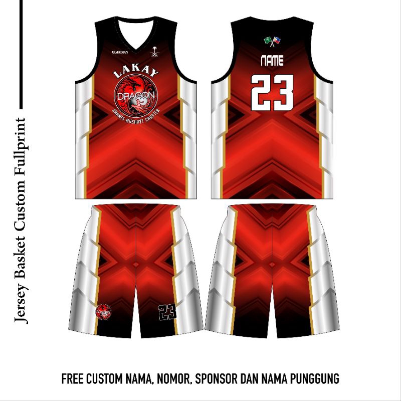 JERSEY BASKET CUSTOM FREE DESIGN FULL PRINTING