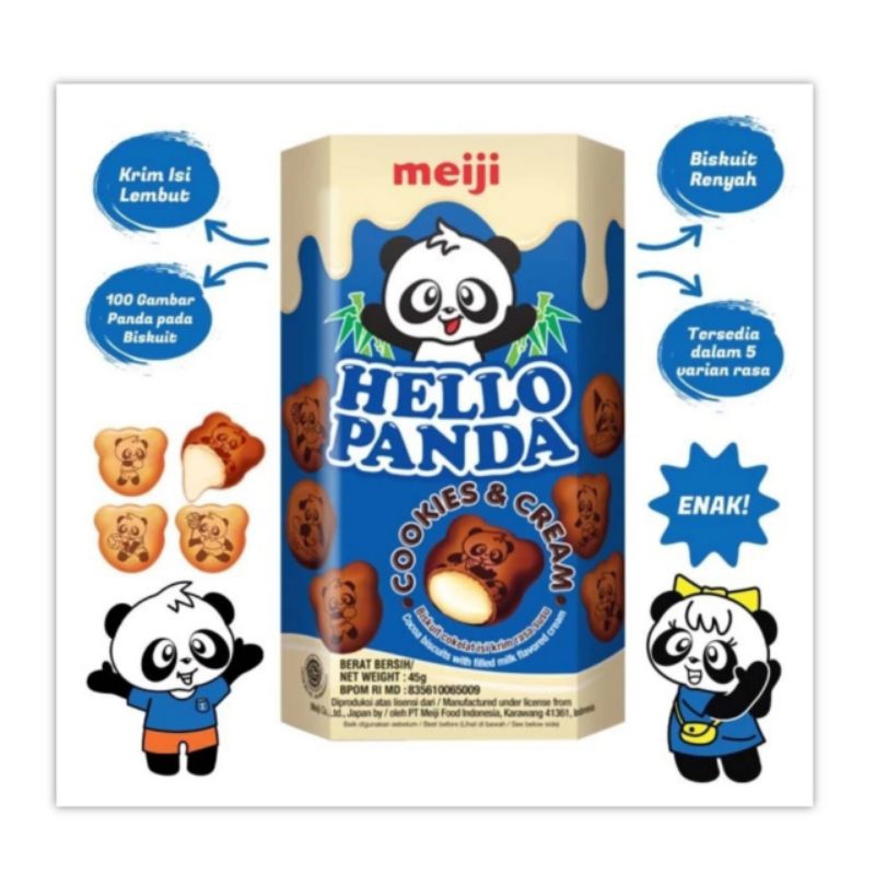 

Hello Panda Cookies Cream 42 gr Snack Biskuit Cemilan