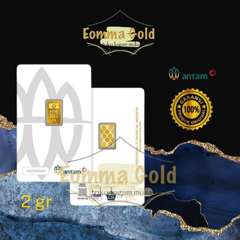 [ANTAM TERMURAH] EOMMAGOLD Logam Mulia Antam (LM) 2 gram Certieye Terbaru / Emas Antam Redmark 2 gra