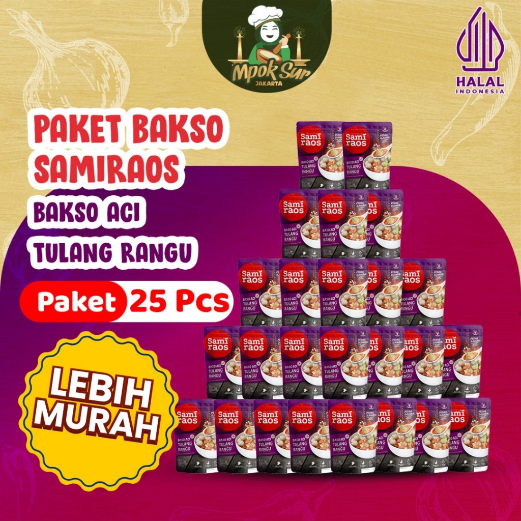 

Paket Bundling Reseller Sami Raos Baso Geprek Tulang Rangu Samiraos Isi 25pcs