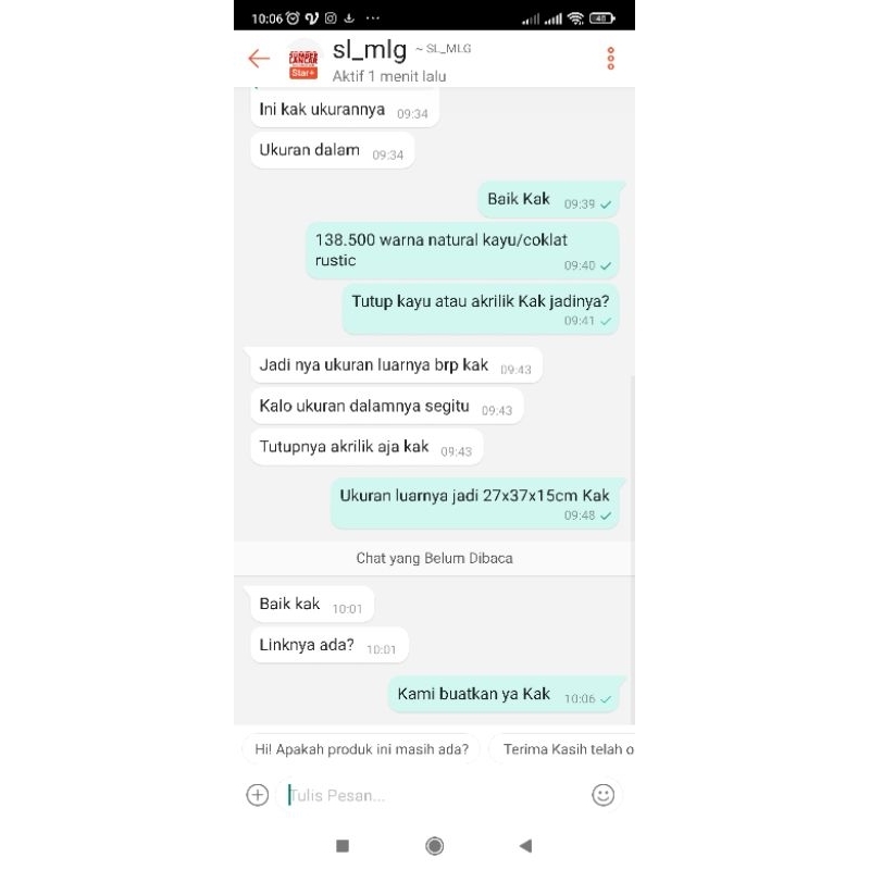 

Easel Box akrilik 23x34x12 ukuran dalam