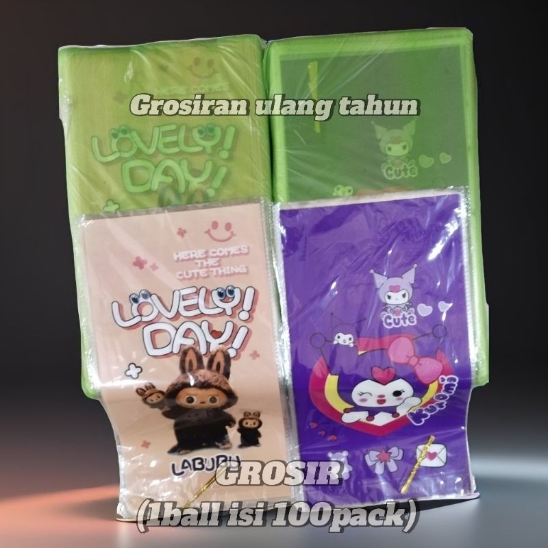 

GROSIR 100pack Mix Plastik Ultah 22×40cm / Plastik Bingkisan Snack
