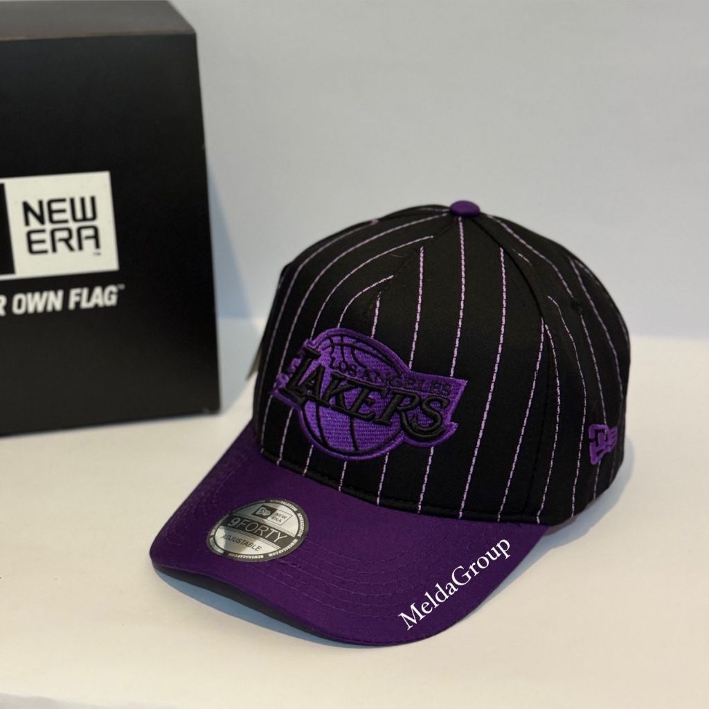 Topi Baseball Pria Wanita Lakers Bordir Simple / Topi Distro Fashions Dewasa Model Salur Dua Warna