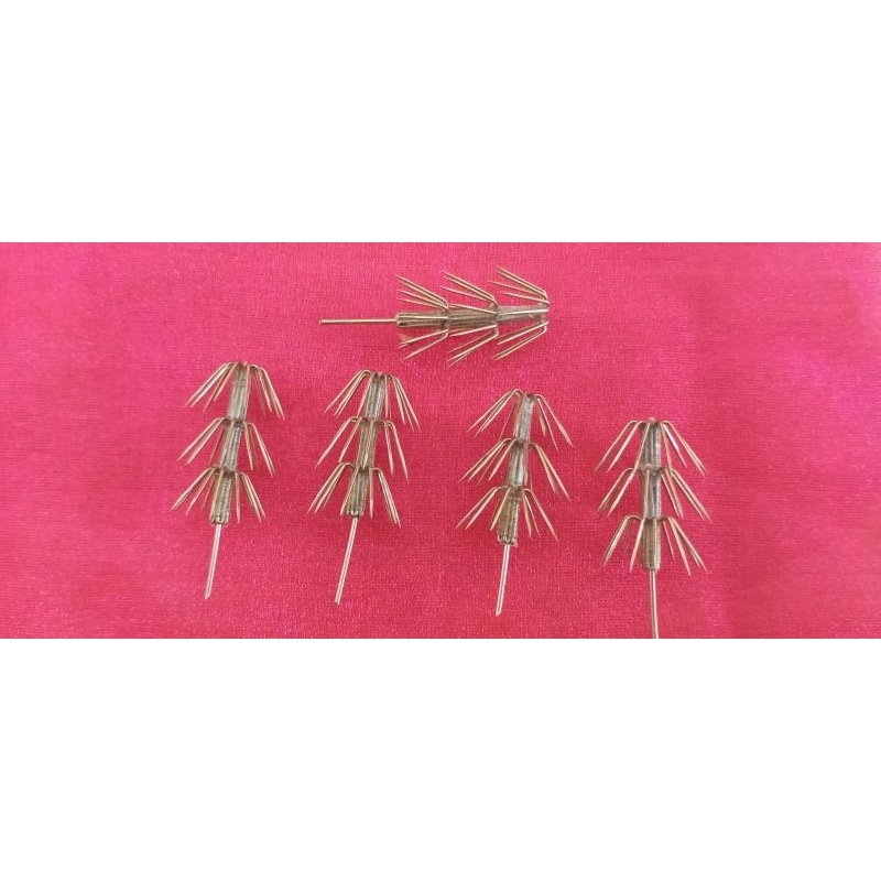 HOOK UMBRELLA MODEL V SUSUN 3 UMPAN CUMI KAYU size 3.5 & 4.0