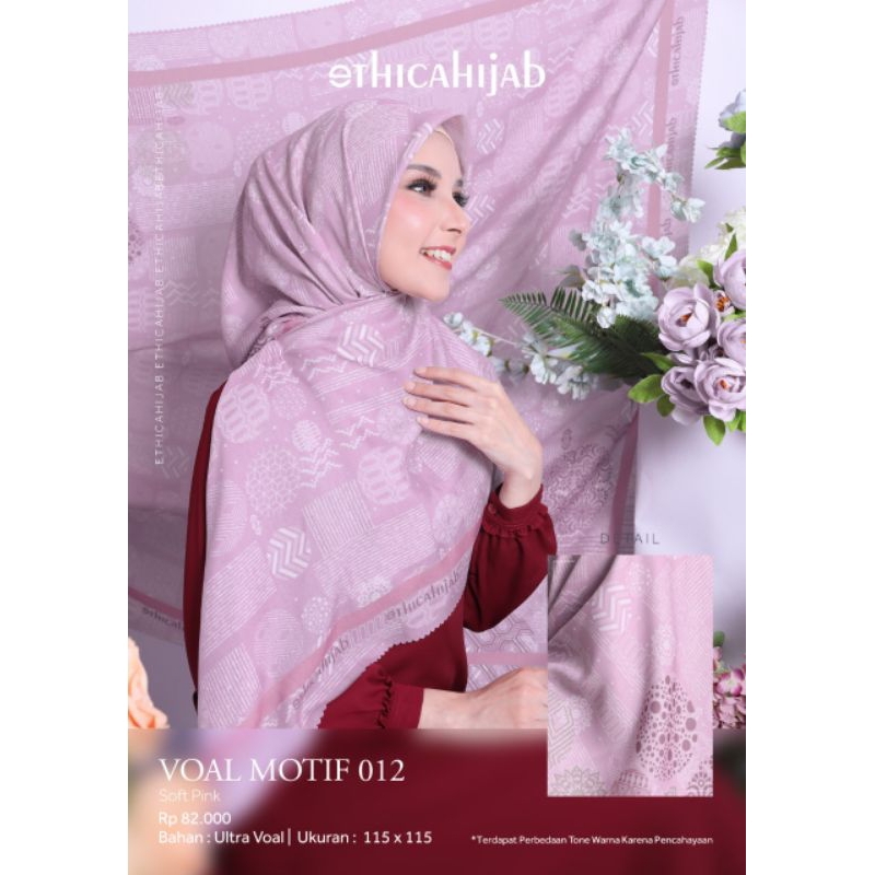 HIJAB ETHICA VOAL MOTIF SERIES 012 BY ETHICA HIJAB
