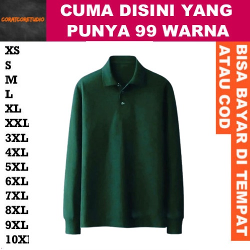 99 WARNA CORATCORETUDIO Kaos Polo Pria Cowok Laki Laki Pollo Shirt Wanita Cewek Perempuan Polos Kera