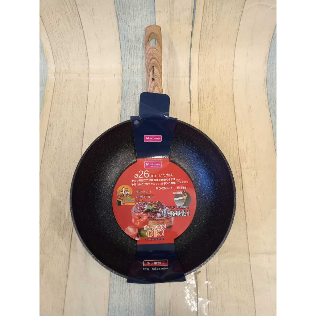 Minowa WOK PAN PENGGORENGAN CEKUNG MD260 FRYING PAN